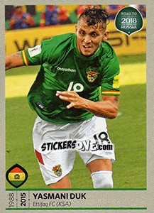 Sticker Yasmani Duk - Road to 2018 FIFA World Cup Russia - Panini