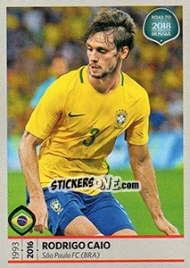 Sticker Rodrigo Caio - Road to 2018 FIFA World Cup Russia n. 312 - Panini