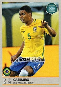 Sticker Casemiro - Road to 2018 FIFA World Cup Russia n. 314 - Panini