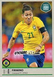 Sticker Roberto Firmino - Road to 2018 FIFA World Cup Russia n. 319 - Panini