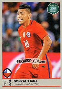 Sticker Gonzalo Jara - Road to 2018 FIFA World Cup Russia n. 322 - Panini