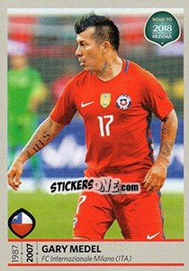 Sticker Gary Medel - Road to 2018 FIFA World Cup Russia n. 323 - Panini