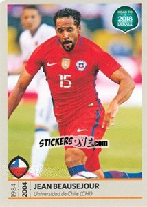 Sticker Jean Beausejour - Road to 2018 FIFA World Cup Russia n. 327 - Panini