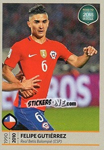Sticker Felipe Gutiérrez - Road to 2018 FIFA World Cup Russia - Panini