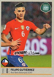 Sticker Felipe Gutiérrez - Road to 2018 FIFA World Cup Russia n. 329 - Panini
