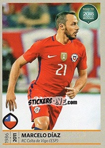 Sticker Marcelo Diaz - Road to 2018 FIFA World Cup Russia n. 330 - Panini