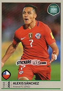 Sticker Alexis Sanchez - Road to 2018 FIFA World Cup Russia n. 335 - Panini