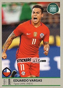 Sticker Eduardo Vargas - Road to 2018 FIFA World Cup Russia n. 336 - Panini