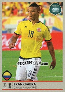Sticker Frank Fabra - Road to 2018 FIFA World Cup Russia n. 341 - Panini