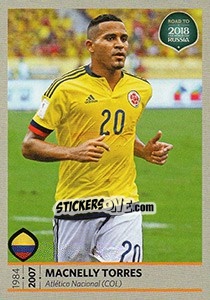 Sticker Macnelly Torres - Road to 2018 FIFA World Cup Russia n. 346 - Panini