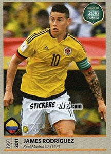 Sticker James Rodriguez - Road to 2018 FIFA World Cup Russia n. 348 - Panini