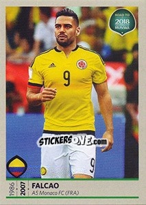 Sticker Radamel Falcao - Road to 2018 FIFA World Cup Russia n. 352 - Panini