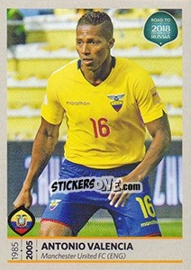 Sticker Antonio Valencia - Road to 2018 FIFA World Cup Russia n. 362 - Panini
