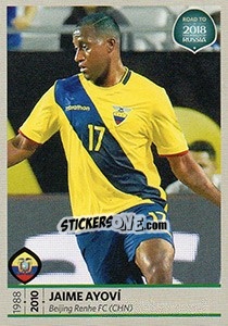 Sticker Jaime Ayovi - Road to 2018 FIFA World Cup Russia n. 366 - Panini