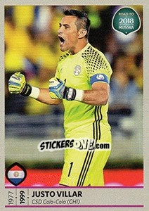 Sticker Justo Villar - Road to 2018 FIFA World Cup Russia n. 369 - Panini