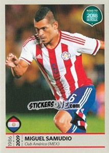 Sticker Miguel Samudio - Road to 2018 FIFA World Cup Russia n. 374 - Panini