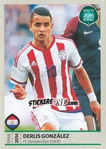 Sticker Derlis Gonzalez - Road to 2018 FIFA World Cup Russia n. 381 - Panini