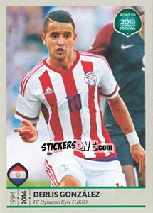 Figurina Derlis Gonzalez - Road to 2018 FIFA World Cup Russia - Panini