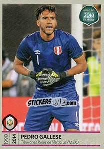 Sticker Pedro Gallese - Road to 2018 FIFA World Cup Russia n. 385 - Panini