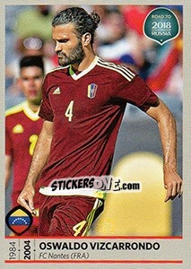 Sticker Oswaldo Vizcarrondo - Road to 2018 FIFA World Cup Russia n. 402 - Panini