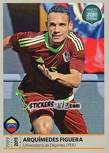 Sticker Arquimedes Figuera - Road to 2018 FIFA World Cup Russia n. 408 - Panini