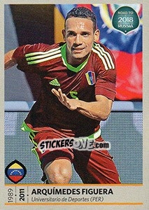 Sticker Arquimedes Figuera - Road to 2018 FIFA World Cup Russia - Panini