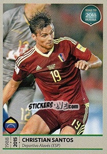 Sticker Christian Santos - Road to 2018 FIFA World Cup Russia n. 414 - Panini