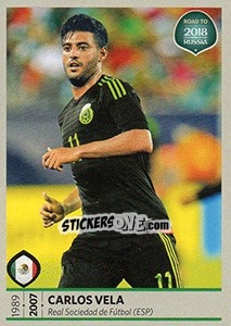 Sticker Carlos Vela - Road to 2018 FIFA World Cup Russia n. 429 - Panini