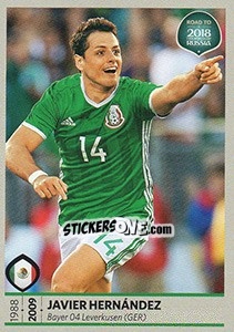 Sticker Javier Hernandez - Road to 2018 FIFA World Cup Russia n. 432 - Panini