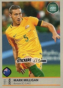 Sticker Mark Milligan - Road to 2018 FIFA World Cup Russia n. 440 - Panini
