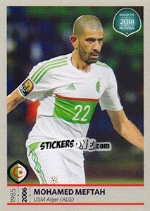 Sticker Mohamed Meftah - Road to 2018 FIFA World Cup Russia n. 454 - Panini