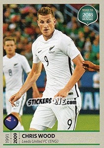 Sticker Chris Wood - Road to 2018 FIFA World Cup Russia - Panini