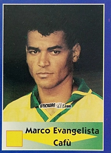 Sticker Marco Evangelista Cafu - Mundial Francia 1998 n. 11 - Navarrete