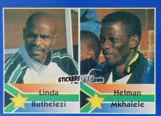 Sticker Linda Buthelezi / Helman Mkhalele - Mundial Francia 1998 n. 195 - Navarrete