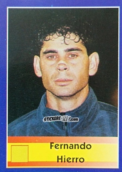Sticker Fernando Hierro - Mundial Francia 1998 n. 208 - Navarrete