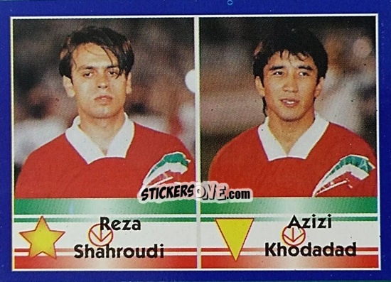 Sticker Reza Shahroudi / Azizi Khodadad - Mundial Francia 1998 n. 395 - Navarrete