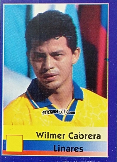 Sticker Wilmer Cabrera Linares - Mundial Francia 1998 n. 439 - Navarrete