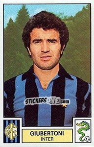 Cromo Giubertoni - Calciatori 1975-1976 - Panini