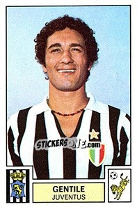 Figurina Gentile - Calciatori 1975-1976 - Panini