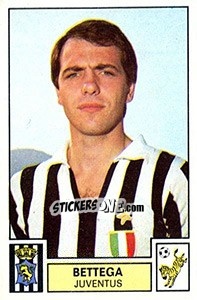 Sticker Bettega - Calciatori 1975-1976 n. 151 - Panini