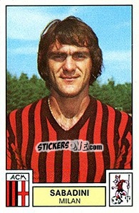 Sticker Sabadini - Calciatori 1975-1976 - Panini