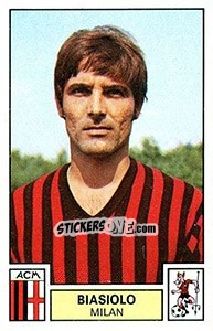 Figurina Biasiolo - Calciatori 1975-1976 - Panini