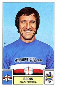 Figurina Bedin - Calciatori 1975-1976 - Panini