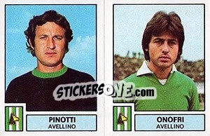 Cromo Pinotti / Onofri - Calciatori 1975-1976 - Panini