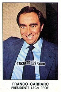 Sticker Franco Carraro - Calciatori 1975-1976 - Panini