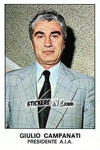 Figurina Giulio Campanati - Calciatori 1975-1976 - Panini