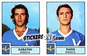 Cromo Sabatini / Paris - Calciatori 1975-1976 - Panini