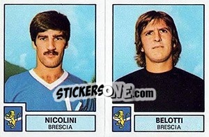 Sticker Nicolini / Belotti - Calciatori 1975-1976 n. 378 - Panini