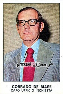 Sticker Corrado De Biase - Calciatori 1975-1976 n. 387 - Panini