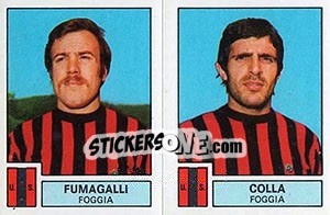 Sticker Fumagalli / Colla - Calciatori 1975-1976 - Panini